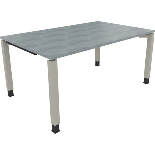 Schreibtisch all in one Maße: 1.600 x 680-820 x 1.000 mm (B x H x T) Holz beton hell