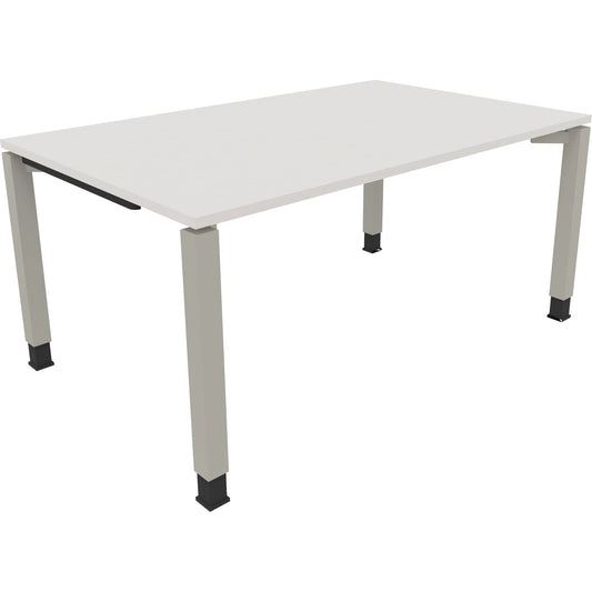 Schreibtisch all in one Maße: 1.600 x 680-820 x 1.000 mm (B x H x T) Holz diamantweiß