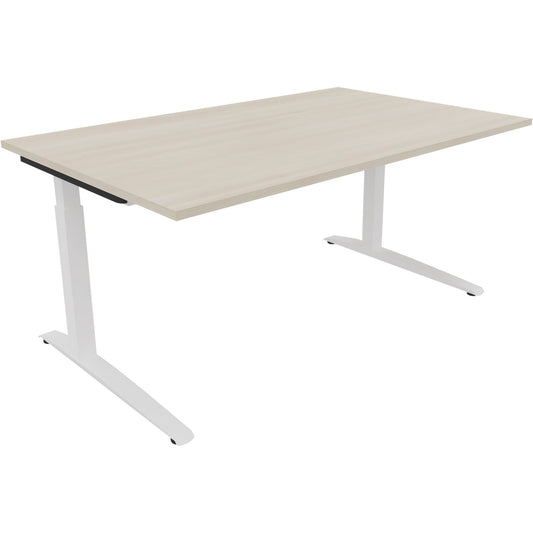 Schreibtisch all in one Maße: 1.600 x 650-850 x 1.000 mm (B x H x T) Holz akazie hell