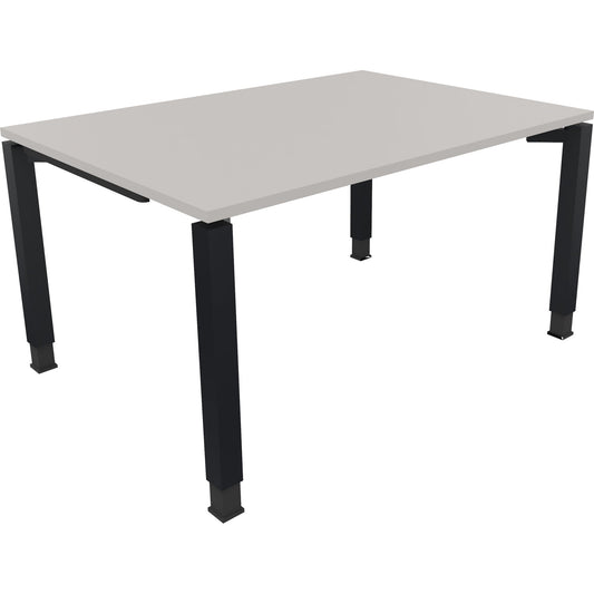 Schreibtisch all in one Maße: 1.400 x 680-820 x 1.000 mm (B x H x T) Holz lichtgrau