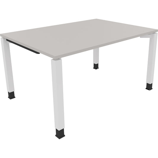 Schreibtisch all in one Maße: 1.400 x 680-820 x 1.000 mm (B x H x T) Holz lichtgrau