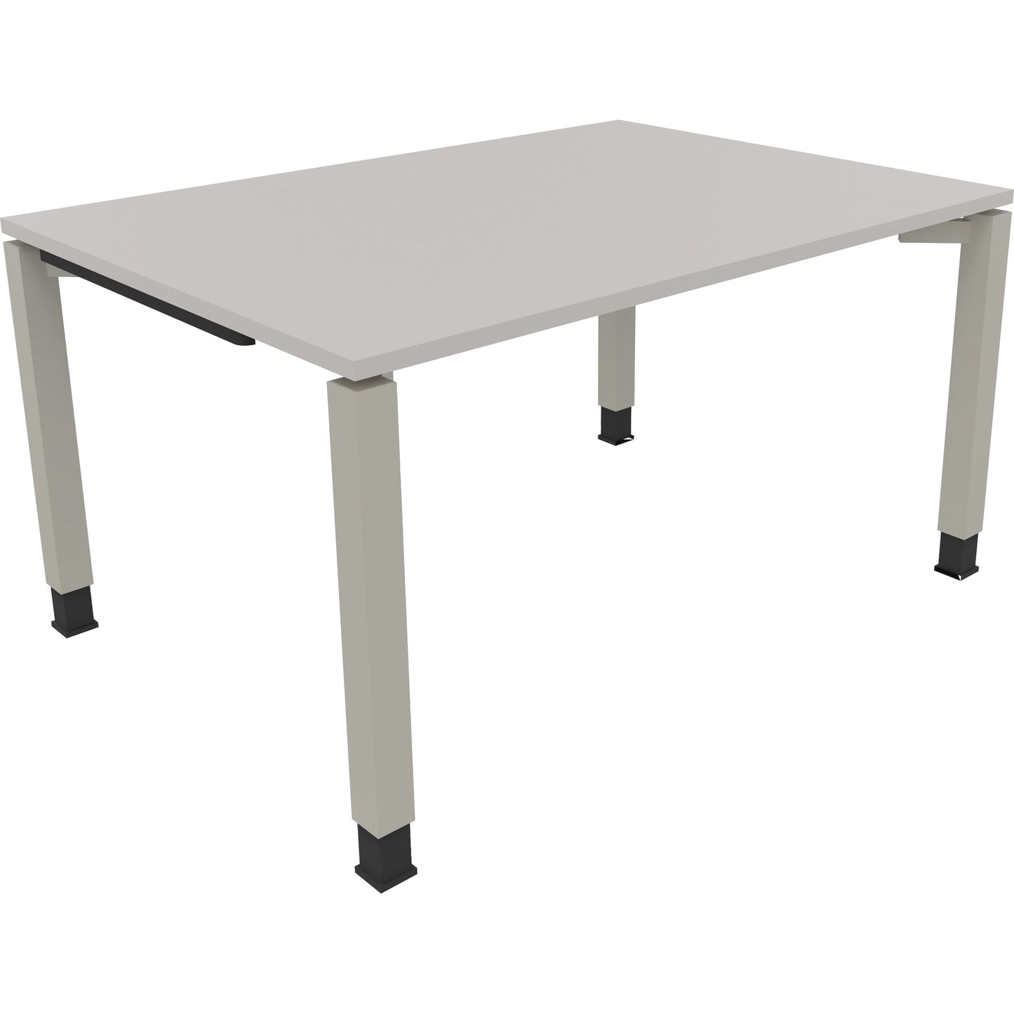 Schreibtisch all in one Maße: 1.400 x 680-820 x 1.000 mm (B x H x T) Holz lichtgrau