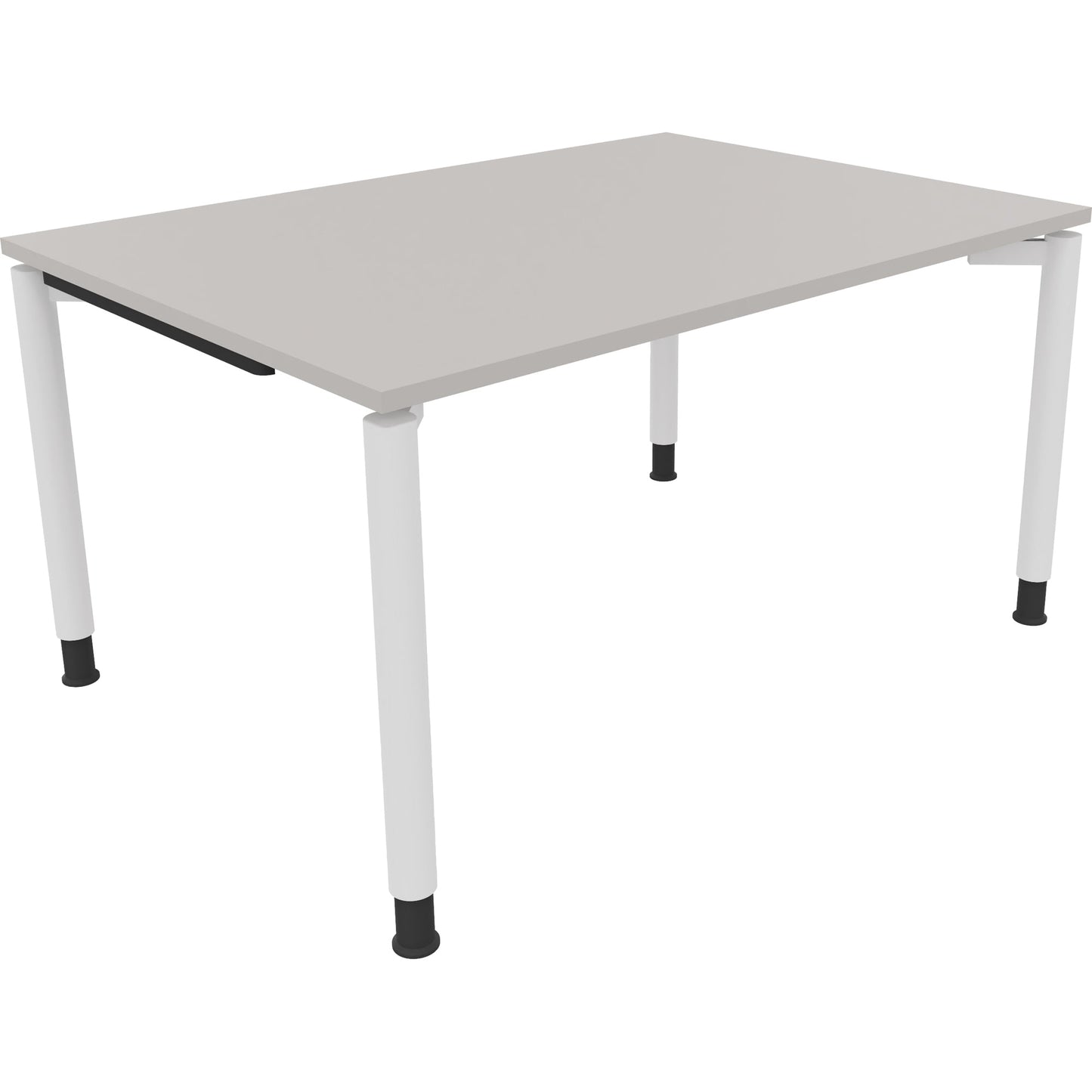Schreibtisch all in one Maße: 1.400 x 680-820 x 1.000 mm (B x H x T) Holz lichtgrau