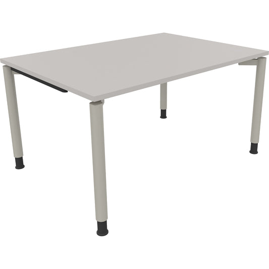 Schreibtisch all in one Maße: 1.400 x 680-820 x 1.000 mm (B x H x T) Holz lichtgrau