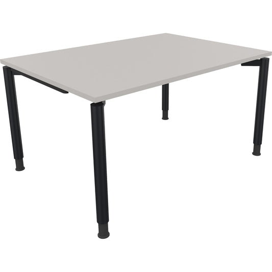 Schreibtisch all in one Maße: 1.400 x 680-820 x 1.000 mm (B x H x T) Holz lichtgrau