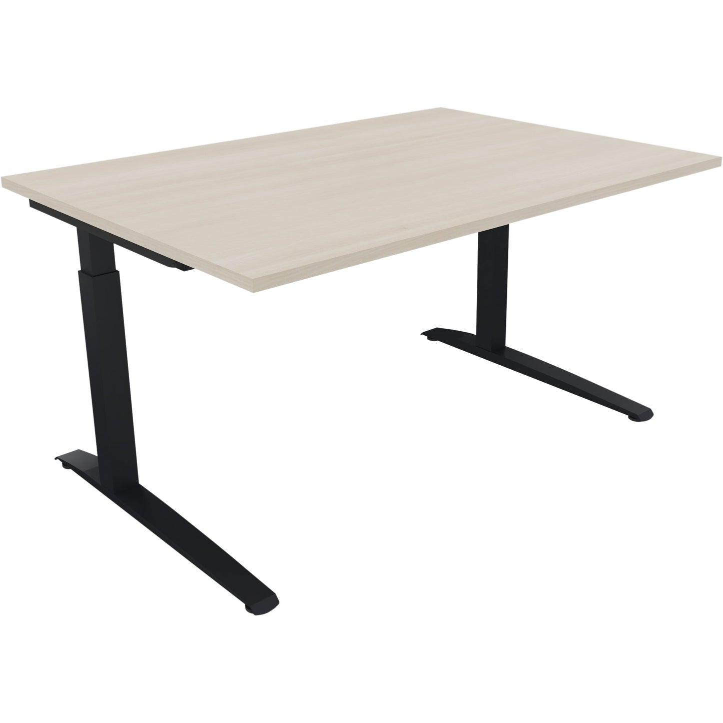 Schreibtisch all in one Maße: 1.400 x 650-850 x 1.000 mm (B x H x T) Holz akazie hell