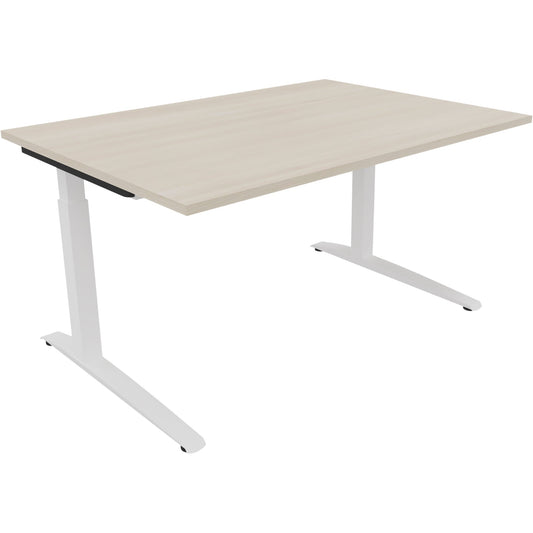 Schreibtisch all in one Maße: 1.400 x 650-850 x 1.000 mm (B x H x T) Holz akazie hell