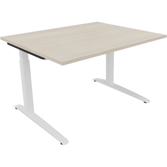 Schreibtisch all in one Maße: 1.200 x 650-850 x 1.000 mm (B x H x T) Holz akazie hell