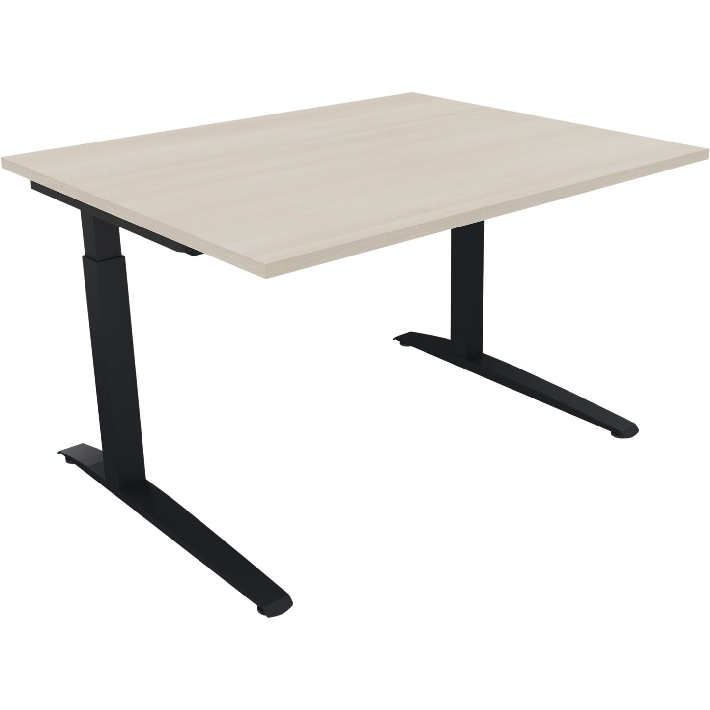 Schreibtisch all in one Maße: 1.200 x 650-850 x 1.000 mm (B x H x T) Holz akazie hell