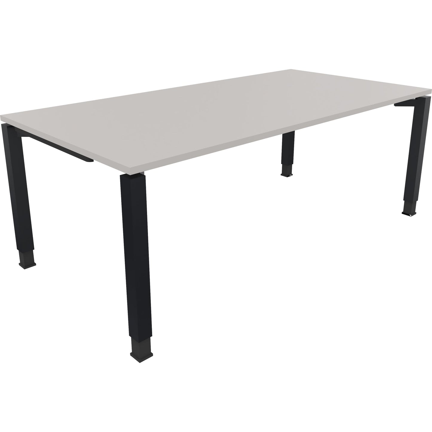 Schreibtisch all in one Maße: 2.000 x 680-820 x 1.000 mm (B x H x T) Holz lichtgrau