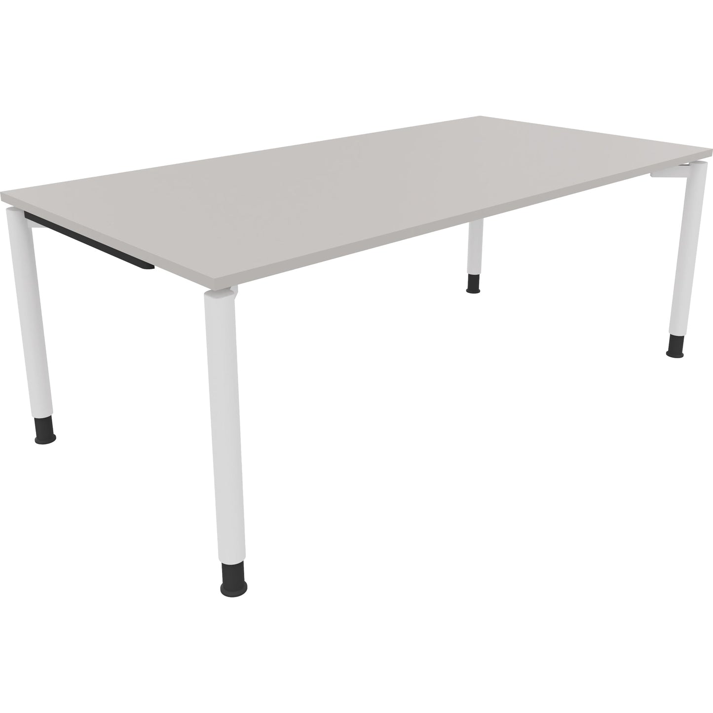 Schreibtisch all in one Maße: 2.000 x 680-820 x 1.000 mm (B x H x T) Holz lichtgrau