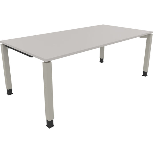 Schreibtisch all in one Maße: 2.000 x 680-820 x 1.000 mm (B x H x T) Holz lichtgrau