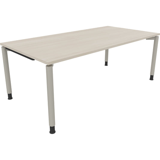 Schreibtisch all in one Maße: 2.000 x 680-820 x 1.000 mm (B x H x T) Holz akazie hell