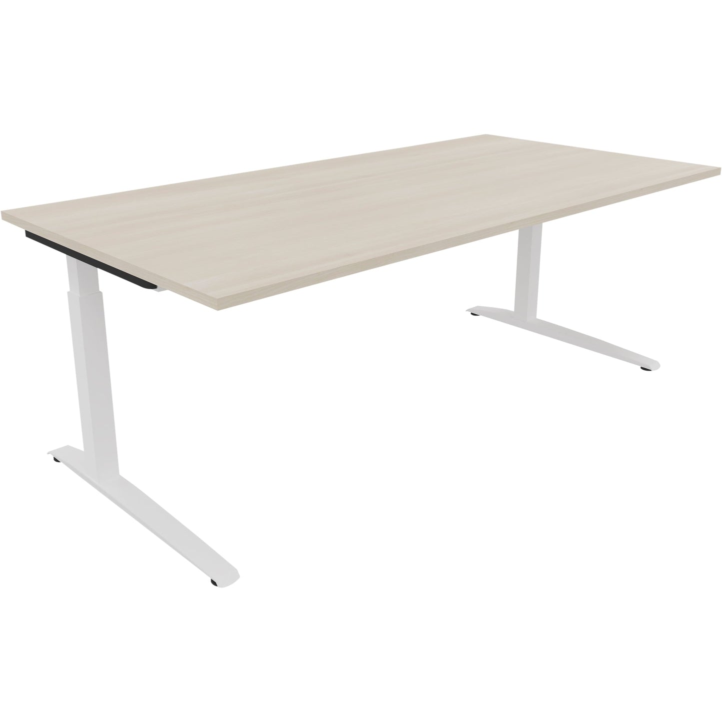Schreibtisch all in one Maße: 2.000 x 650-850 x 1.000 mm (B x H x T) Holz akazie hell