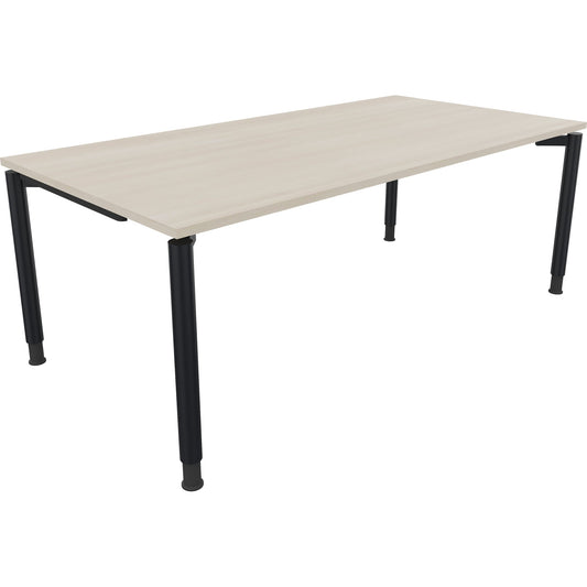 Schreibtisch all in one Maße: 2.000 x 680-820 x 1.000 mm (B x H x T) Holz akazie hell