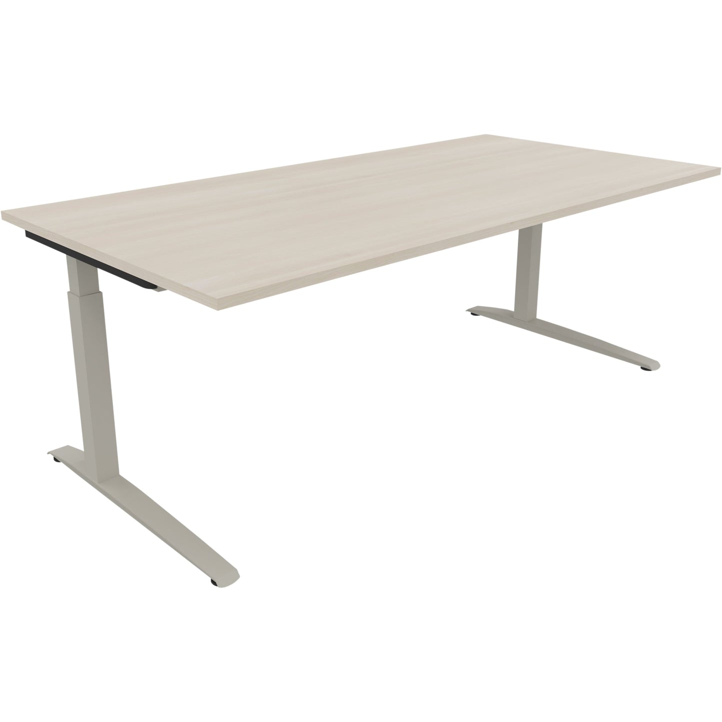 Schreibtisch all in one Maße: 2.000 x 650-850 x 1.000 mm (B x H x T) Holz akazie hell