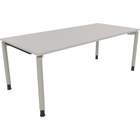Schreibtisch all in one Maße: 2.000 x 680-820 x 900 mm (B x H x T) Holz lichtgrau