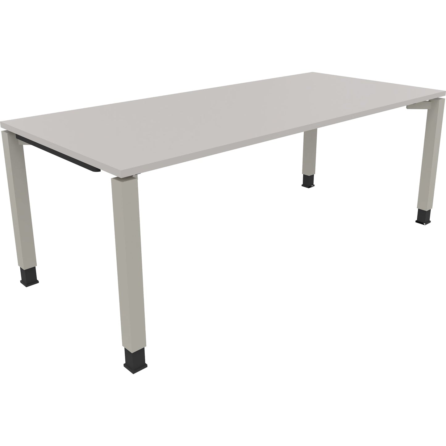 Schreibtisch all in one Maße: 2.000 x 680-820 x 900 mm (B x H x T) Holz lichtgrau
