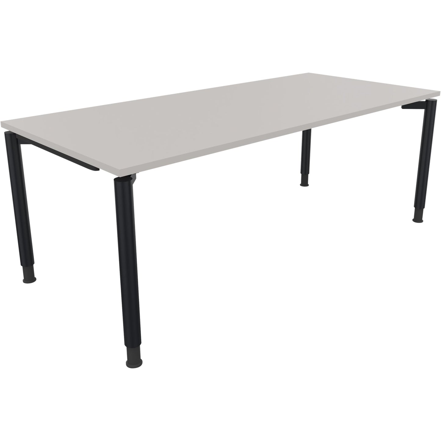 Schreibtisch all in one Maße: 2.000 x 680-820 x 900 mm (B x H x T) Holz lichtgrau