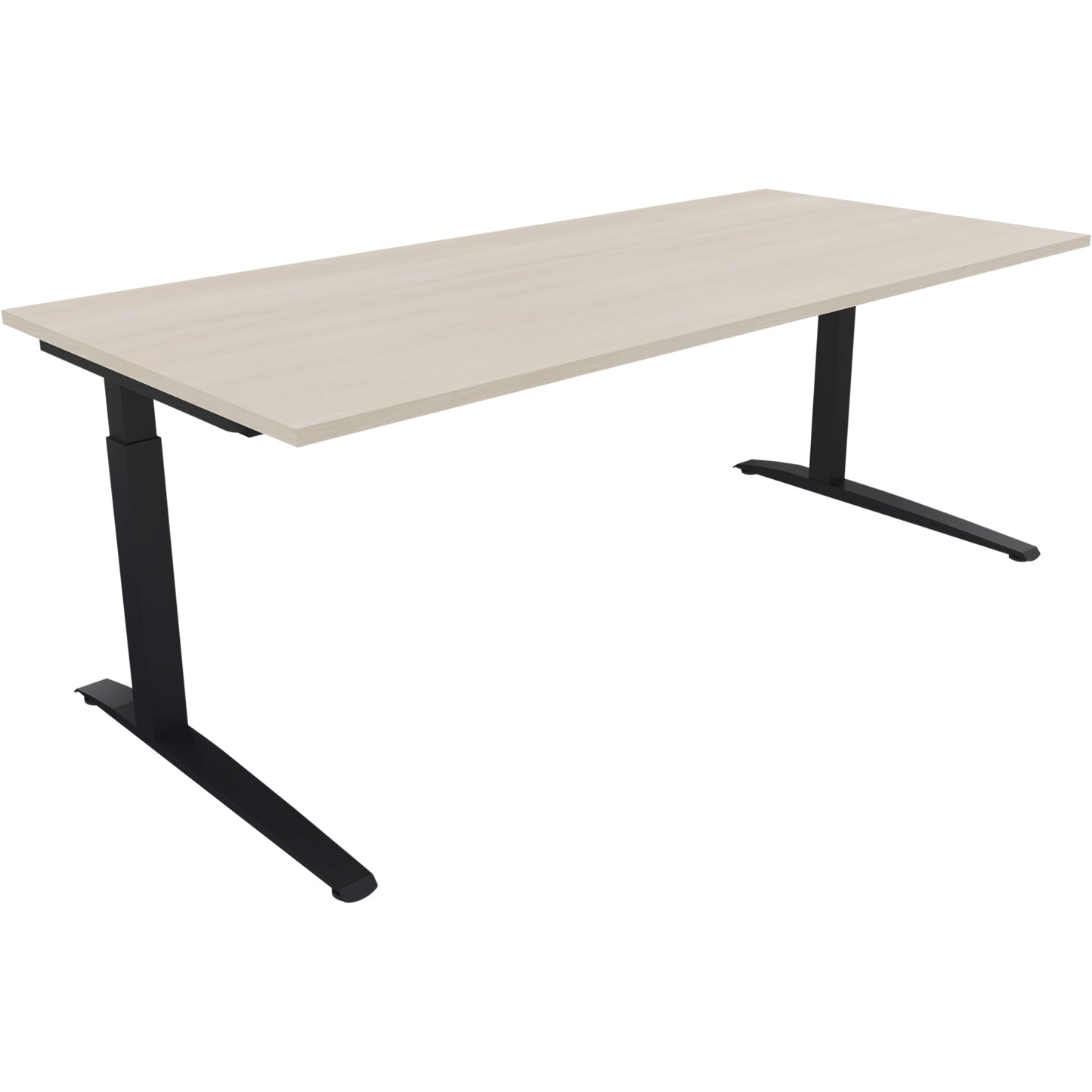 Schreibtisch all in one Maße: 2.000 x 650-850 x 900 mm (B x H x T) Holz akazie hell
