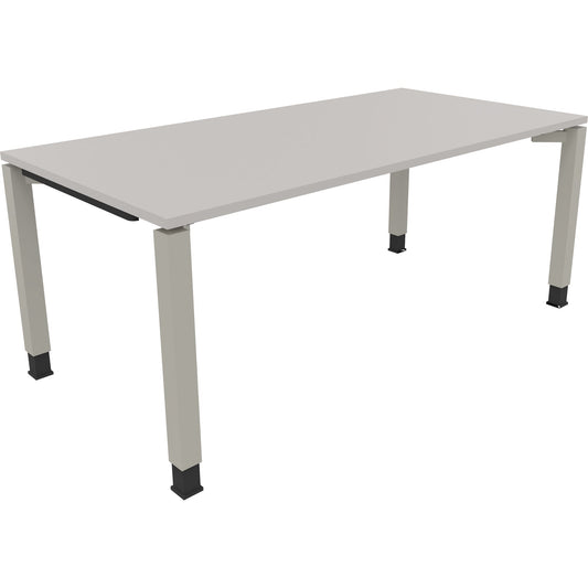 Schreibtisch all in one Maße: 1.800 x 680-820 x 900 mm (B x H x T) Holz lichtgrau