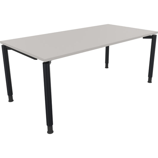 Schreibtisch all in one Maße: 1.800 x 680-820 x 900 mm (B x H x T) Holz lichtgrau