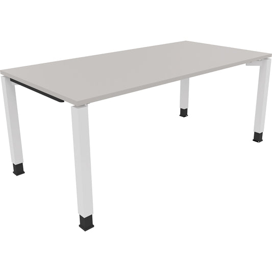 Schreibtisch all in one Maße: 1.800 x 680-820 x 900 mm (B x H x T) Holz lichtgrau