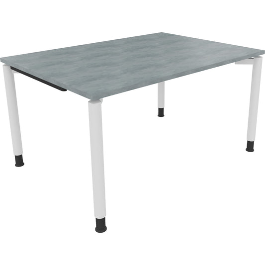Schreibtisch all in one Maße: 1.400 x 680-820 x 1.000 mm (B x H x T) Holz beton hell