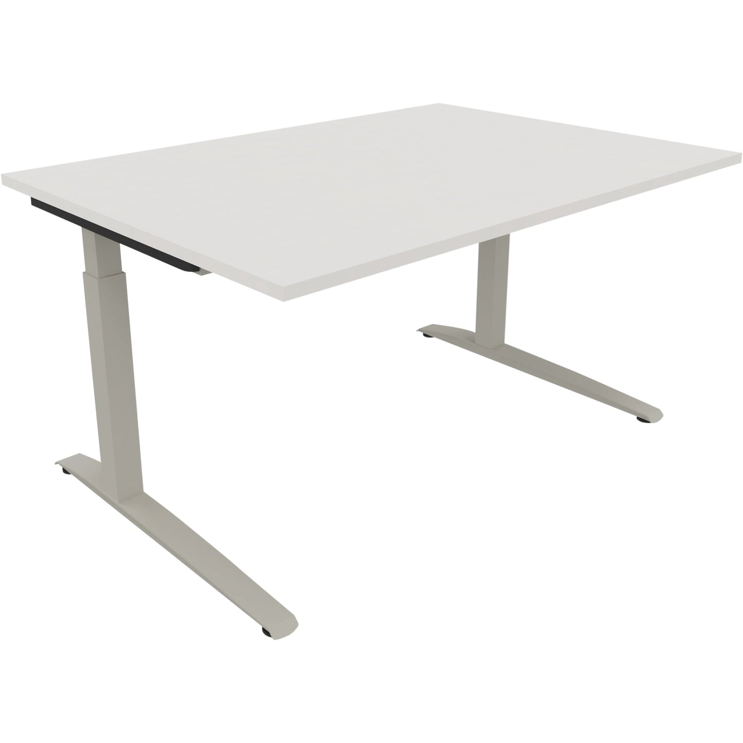 Schreibtisch all in one Maße: 1.400 x 650-850 x 1.000 mm (B x H x T) Holz diamantweiß