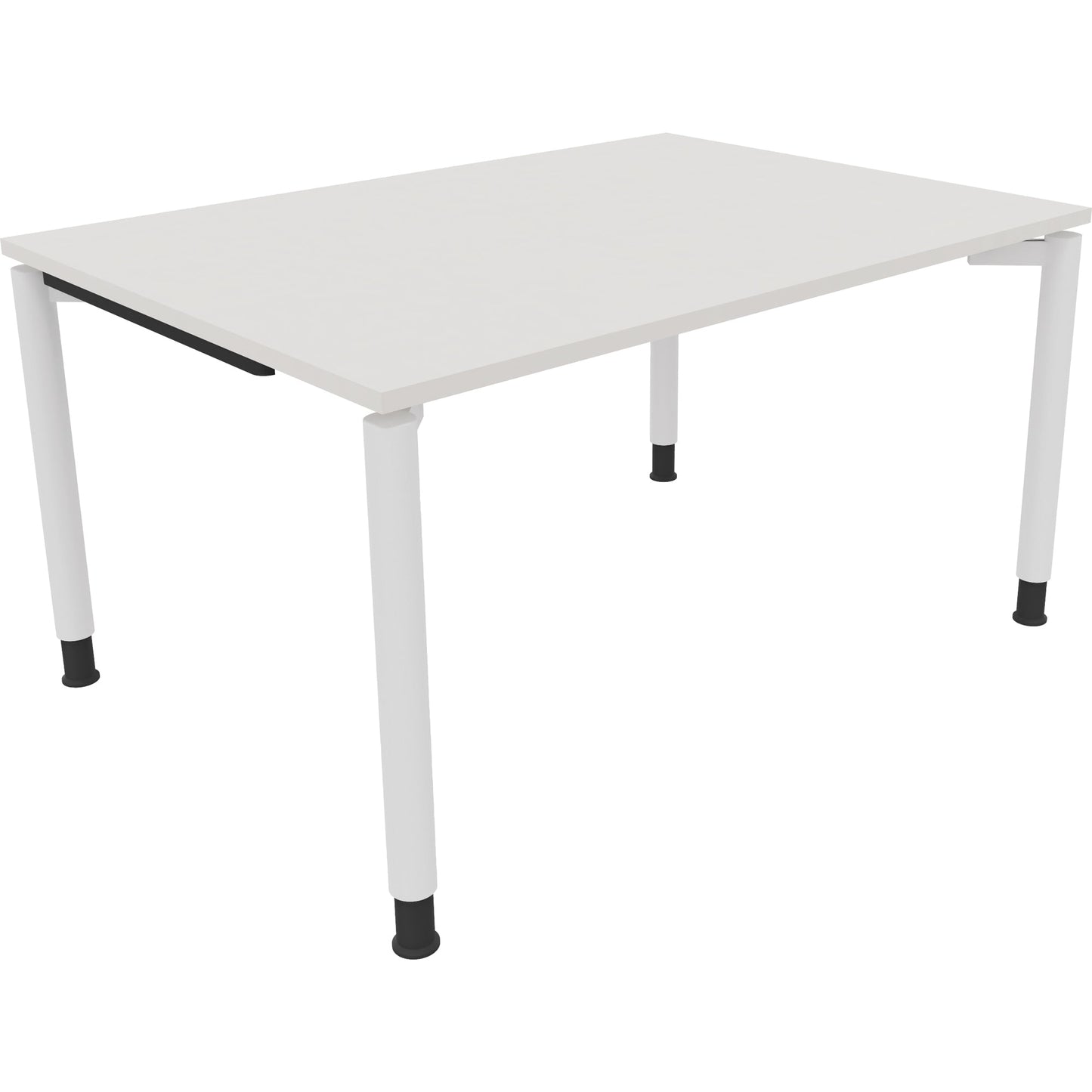 Schreibtisch all in one Maße: 1.400 x 680-820 x 1.000 mm (B x H x T) Holz diamantweiß