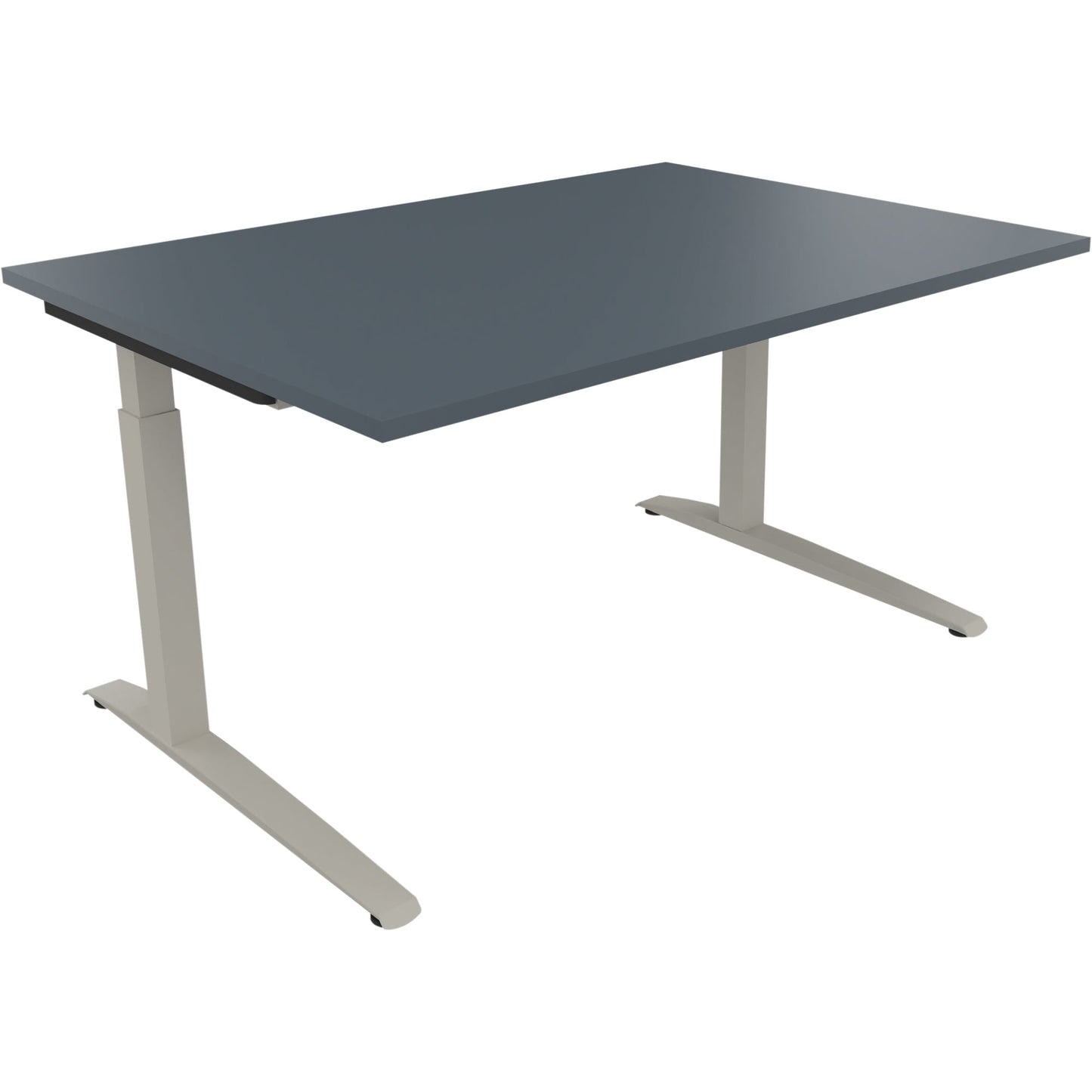 Schreibtisch all in one Maße: 1.400 x 650-850 x 1.000 mm (B x H x T) Holz lavagrau