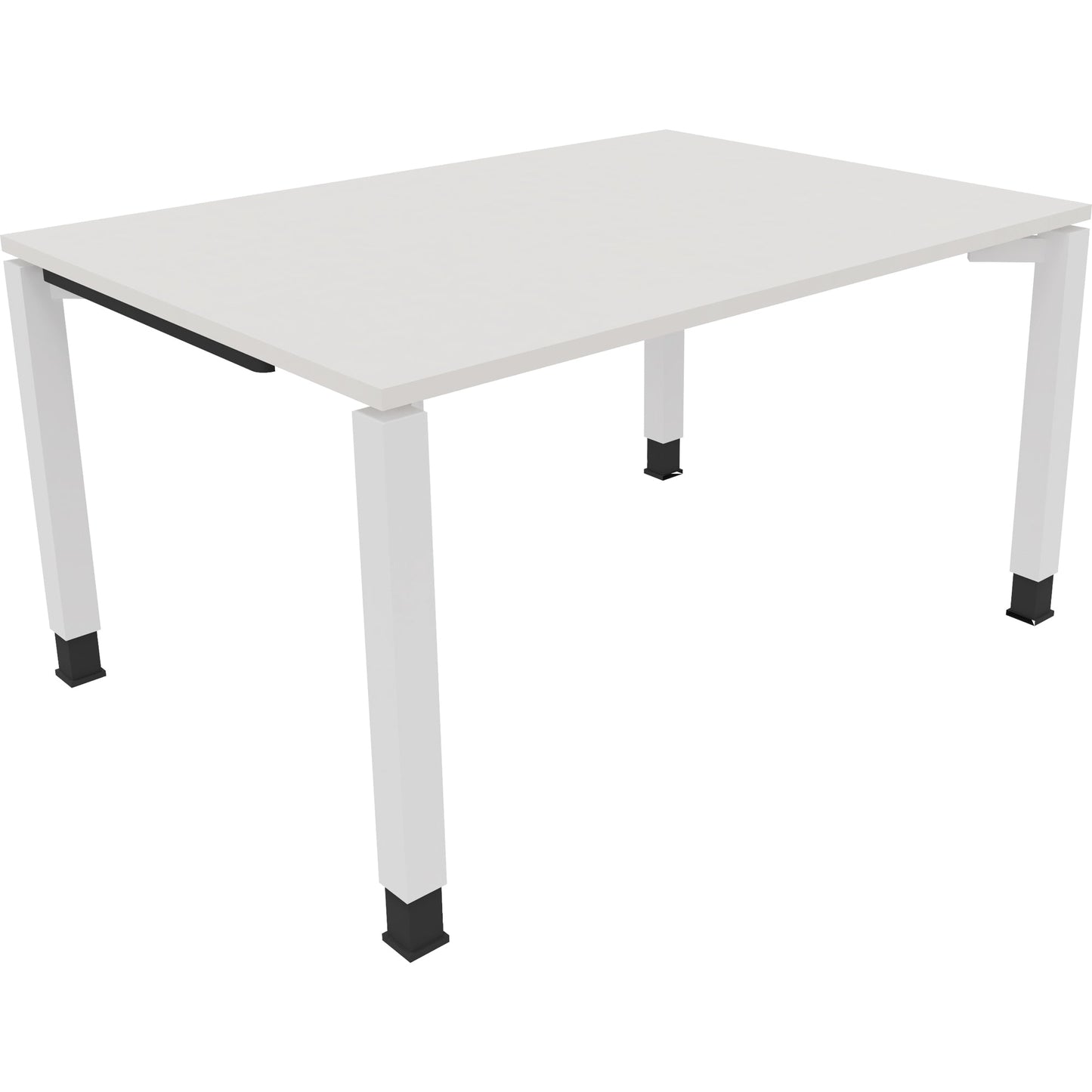 Schreibtisch all in one Maße: 1.400 x 680-820 x 1.000 mm (B x H x T) Holz diamantweiß