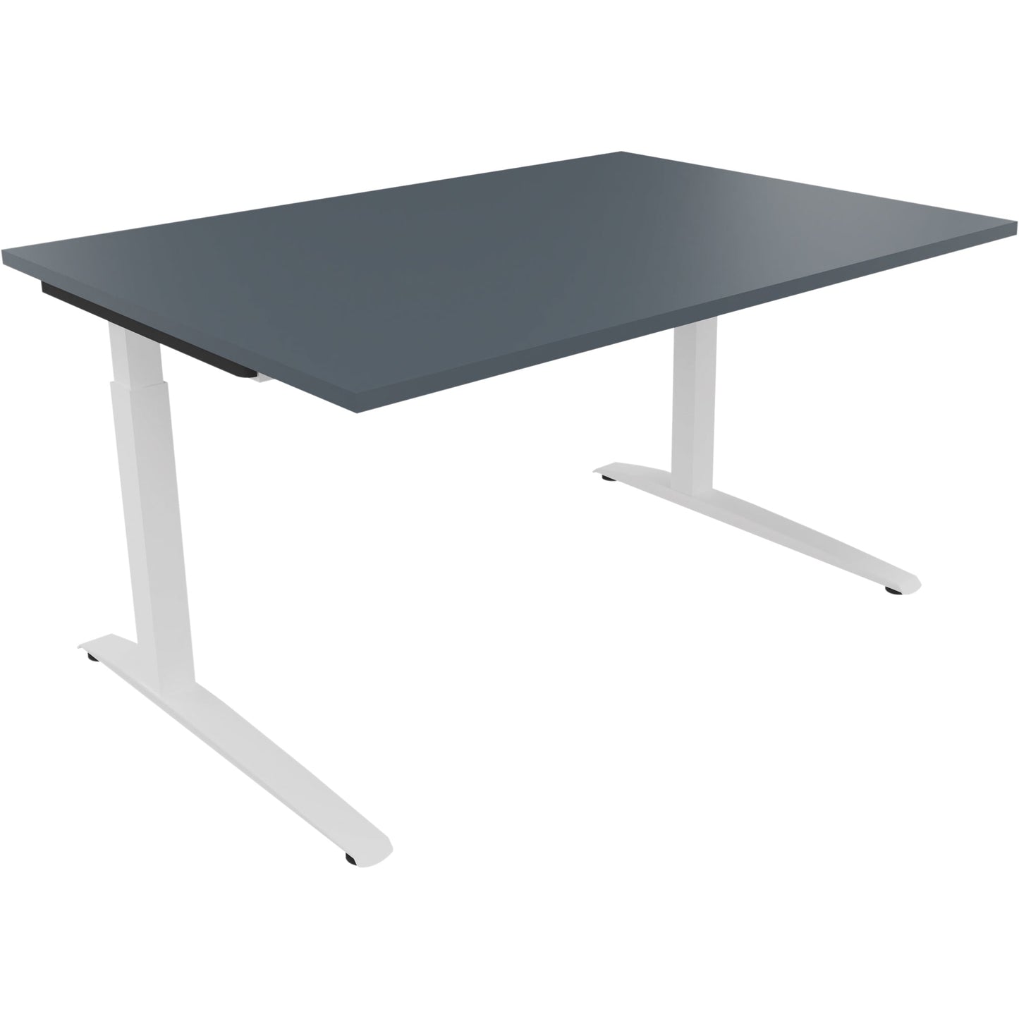 Schreibtisch all in one Maße: 1.400 x 650-850 x 1.000 mm (B x H x T) Holz lavagrau