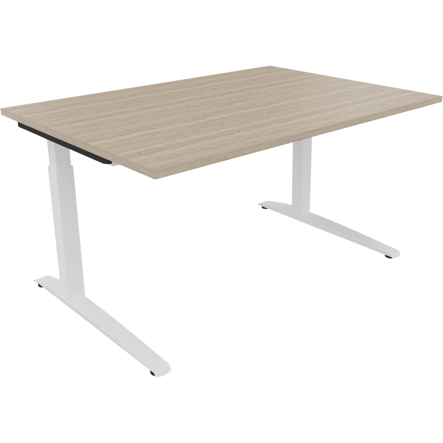 Schreibtisch all in one Maße: 1.400 x 650-850 x 1.000 mm (B x H x T) Holz eiche natur