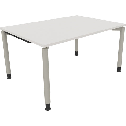 Schreibtisch all in one Maße: 1.400 x 680-820 x 1.000 mm (B x H x T) Holz diamantweiß