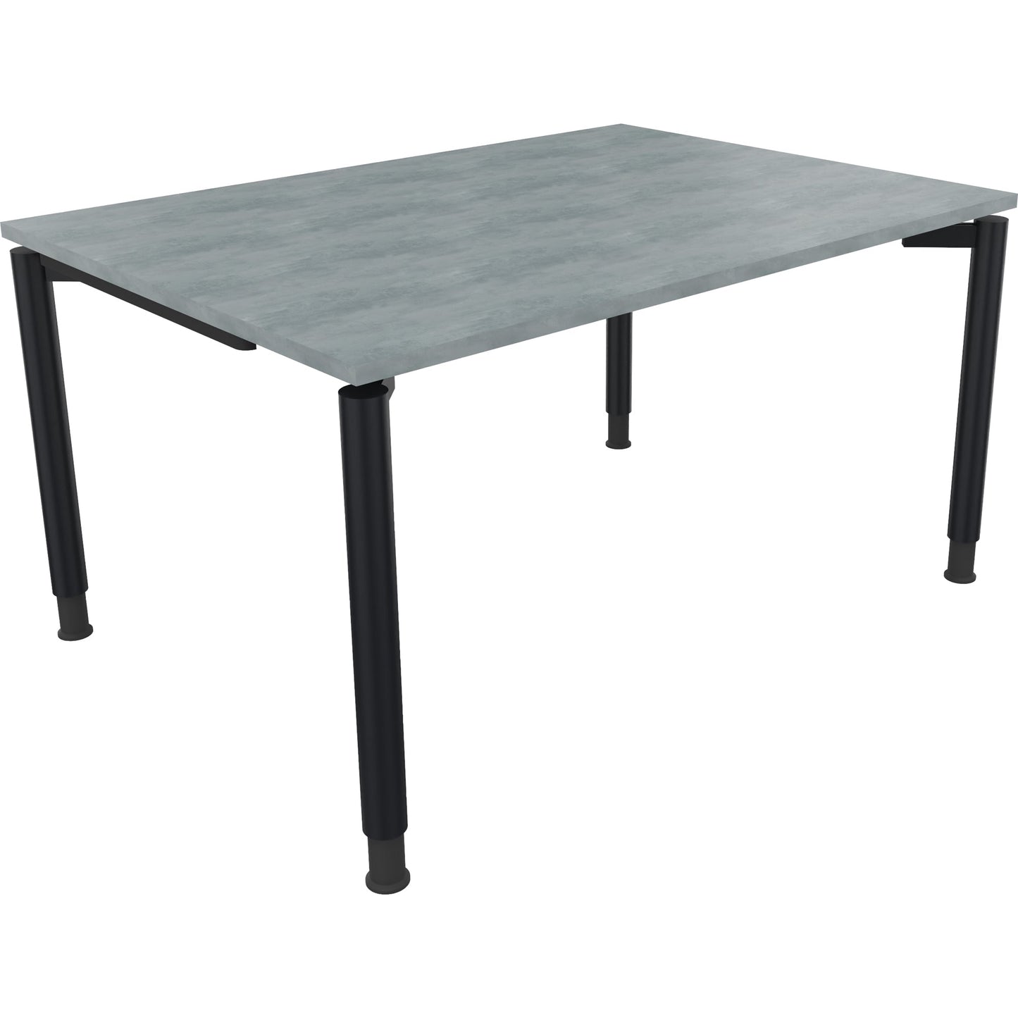 Schreibtisch all in one Maße: 1.400 x 680-820 x 1.000 mm (B x H x T) Holz beton hell