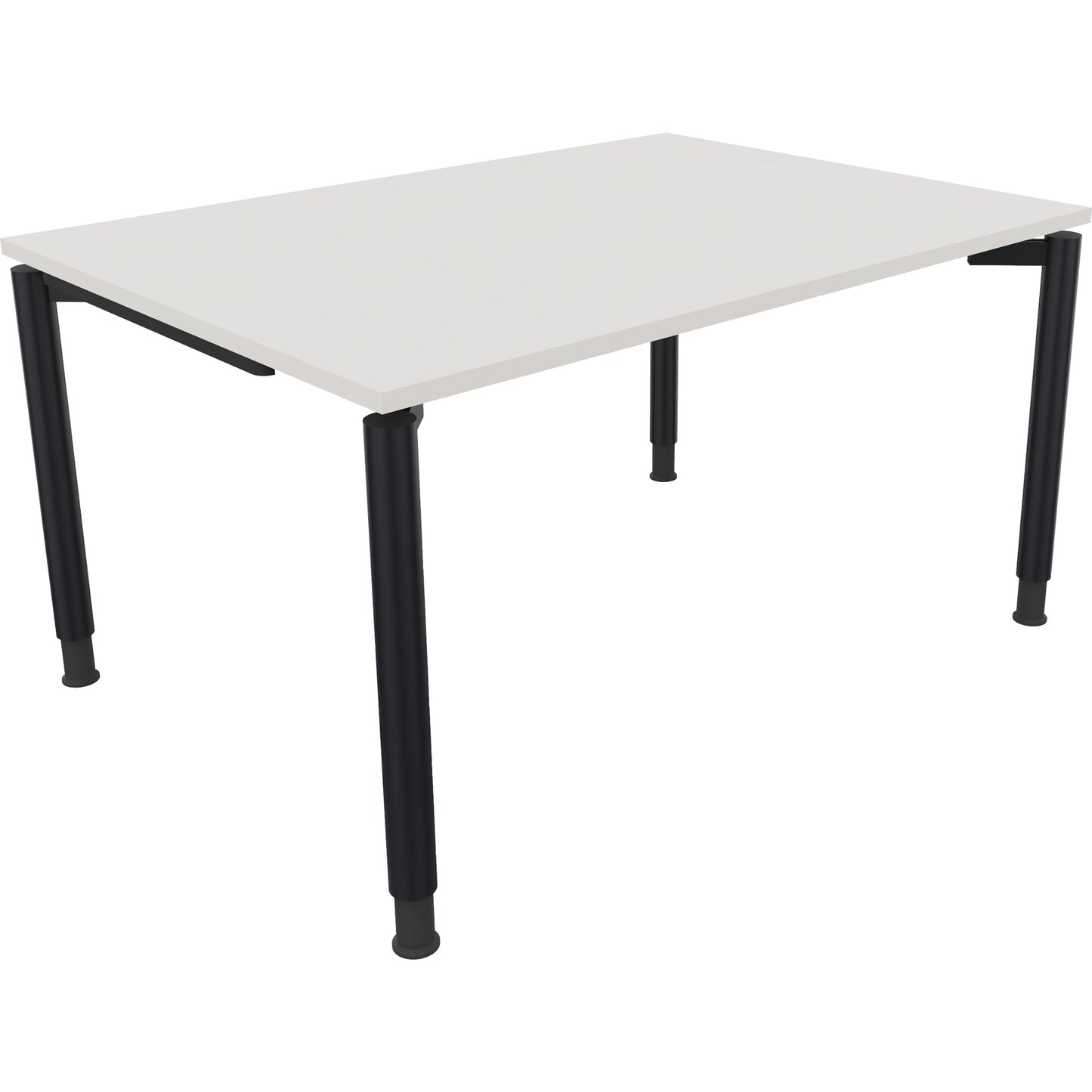 Schreibtisch all in one Maße: 1.400 x 680-820 x 1.000 mm (B x H x T) Holz diamantweiß
