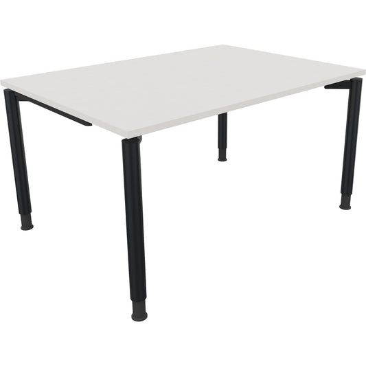 Schreibtisch all in one Maße: 1.400 x 680-820 x 1.000 mm (B x H x T) Holz diamantweiß