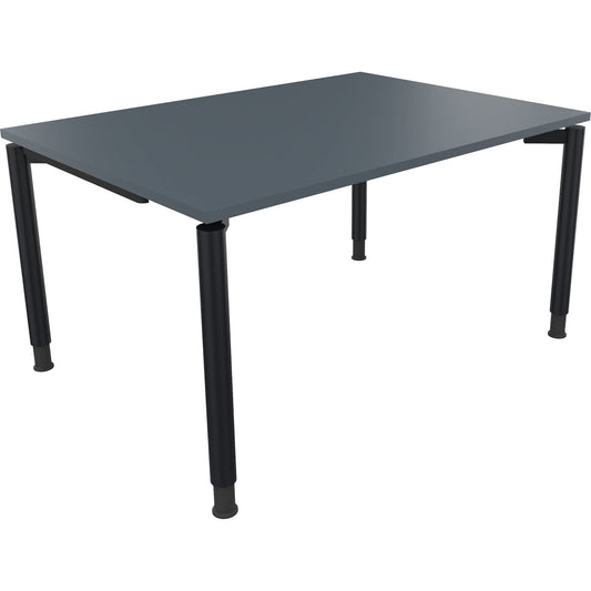 Schreibtisch all in one Maße: 1.400 x 680-820 x 1.000 mm (B x H x T) Holz lavagrau