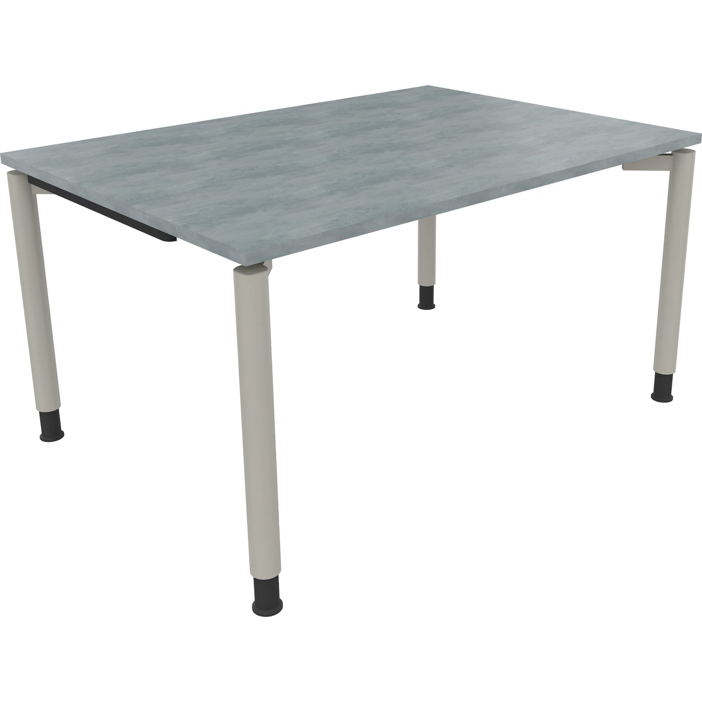 Schreibtisch all in one Maße: 1.400 x 680-820 x 1.000 mm (B x H x T) Holz beton hell