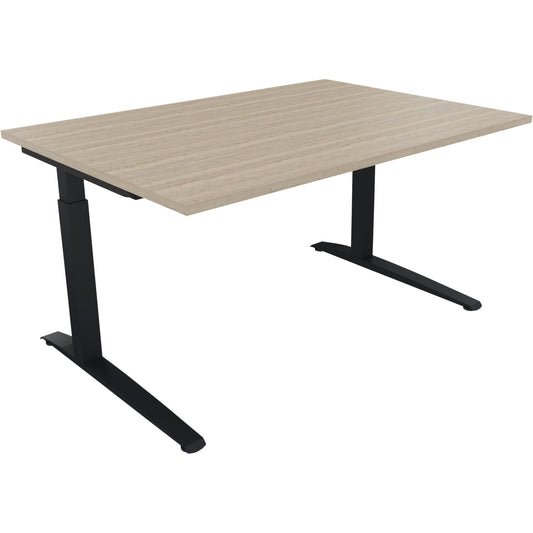 Schreibtisch all in one Maße: 1.400 x 650-850 x 1.000 mm (B x H x T) Holz eiche natur