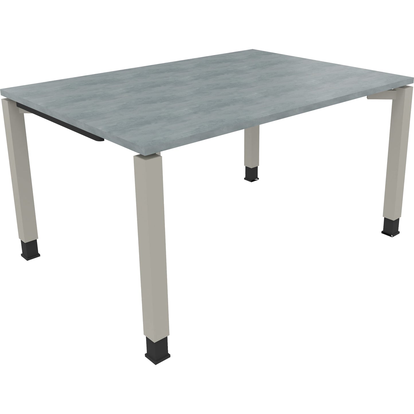 Schreibtisch all in one Maße: 1.400 x 680-820 x 1.000 mm (B x H x T) Holz beton hell