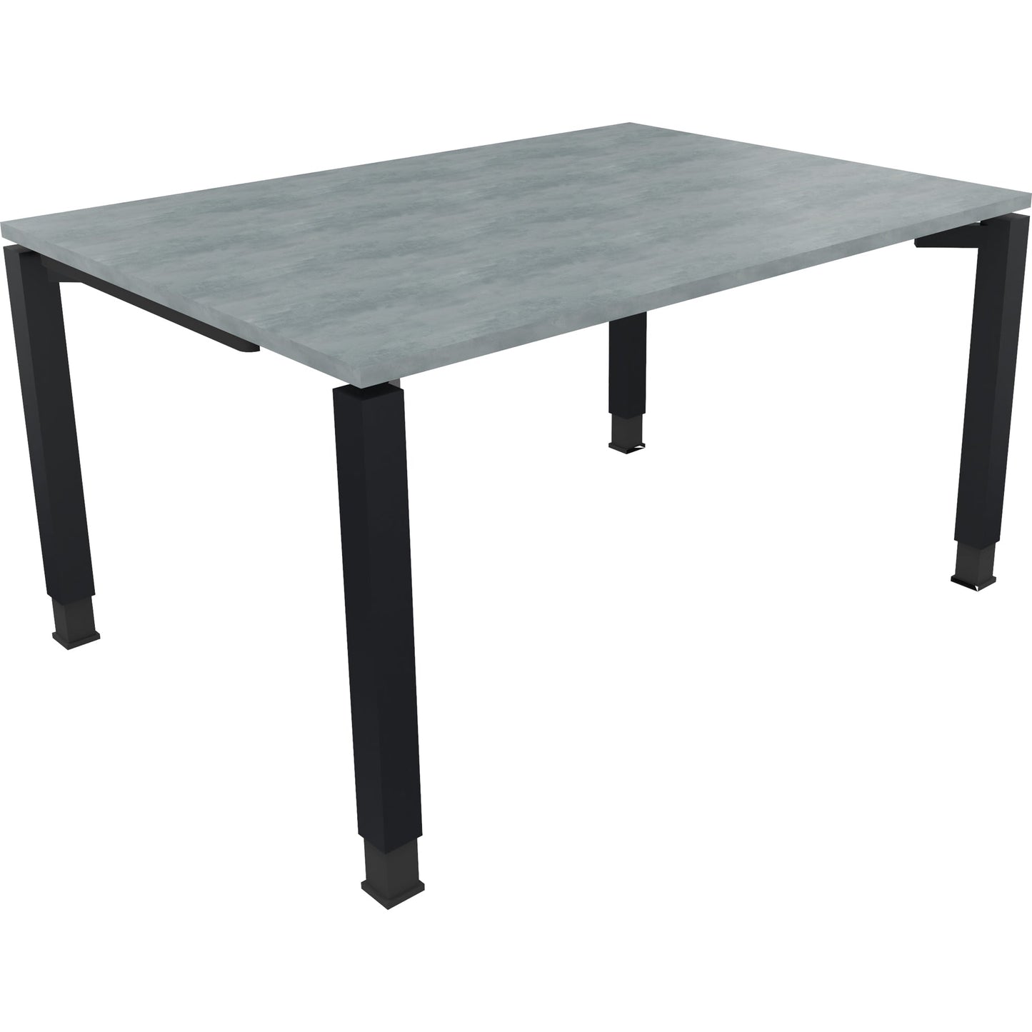 Schreibtisch all in one Maße: 1.400 x 680-820 x 1.000 mm (B x H x T) Holz beton hell