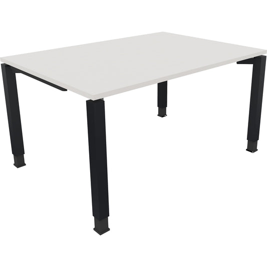 Schreibtisch all in one Maße: 1.400 x 680-820 x 1.000 mm (B x H x T) Holz diamantweiß