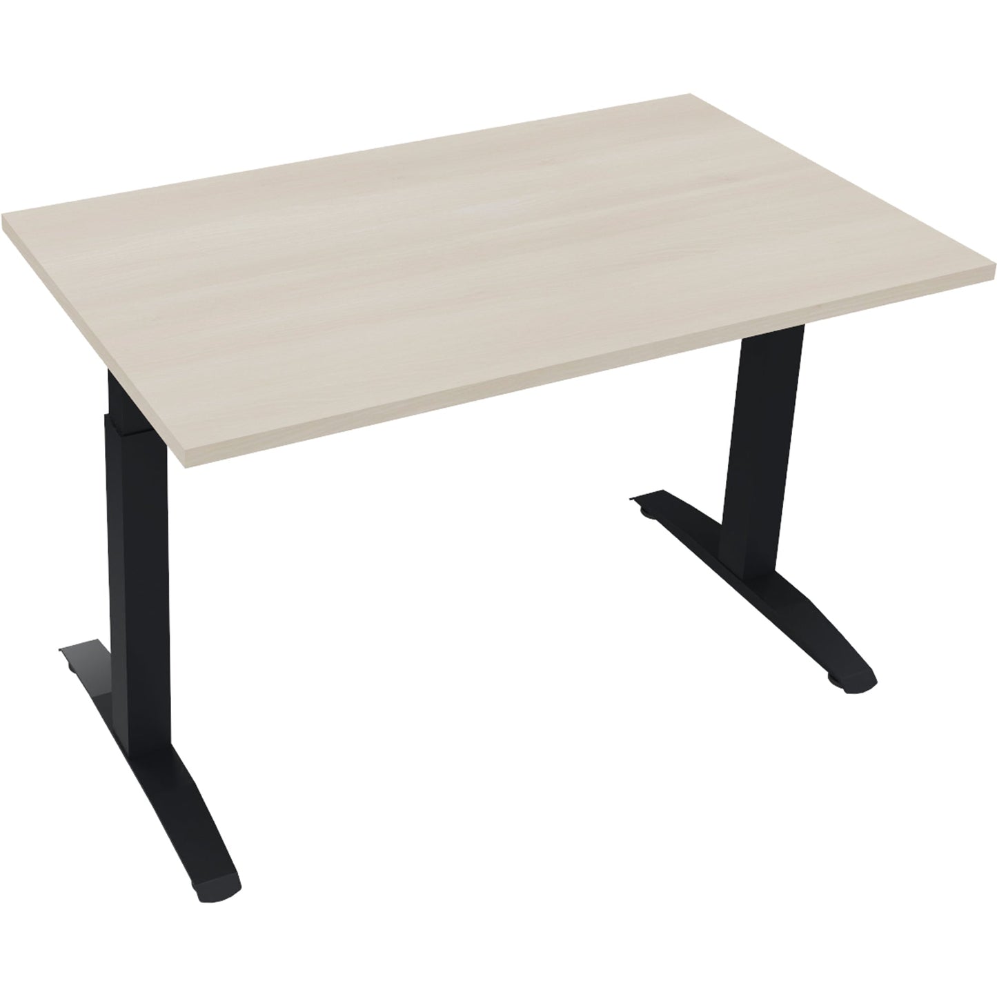 Schreibtisch all in one Maße: 1.200 x 650-850 x 700 mm (B x H x T) Holz akazie hell