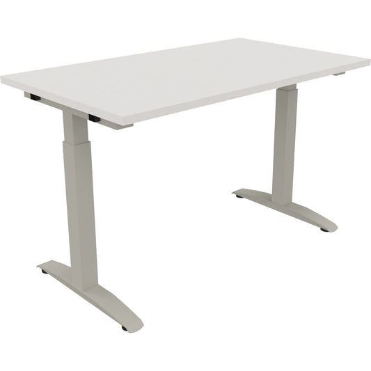 Schreibtisch all in one Maße: 1.200 x 650-850 x 700 mm (B x H x T) Holz diamant weiß