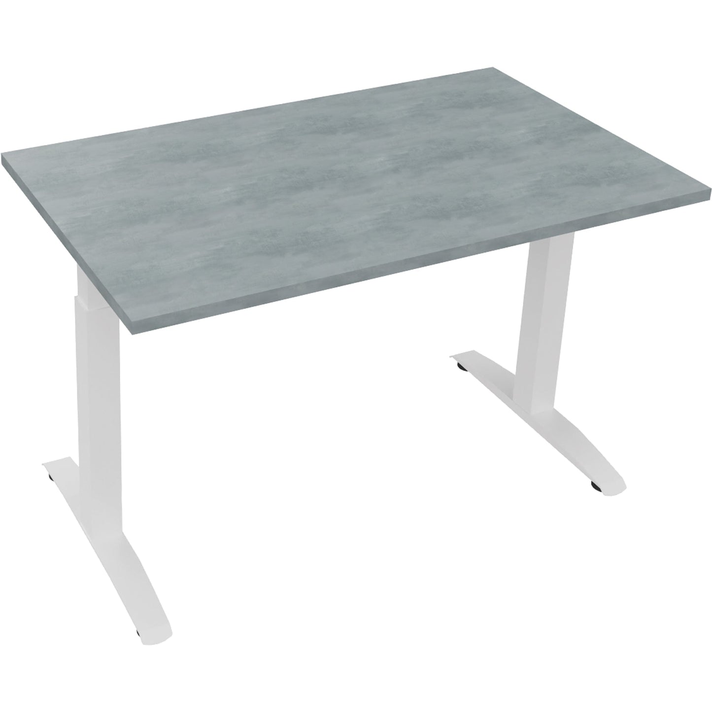 Schreibtisch all in one Maße: 1.200 x 650-850 x 700 mm (B x H x T) Holz beton hell