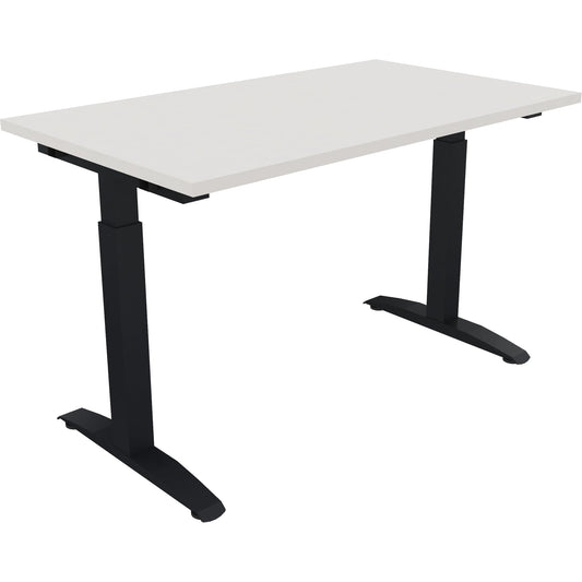 Schreibtisch all in one Maße: 1.200 x 650-850 x 700 mm (B x H x T) Holz diamant weiß