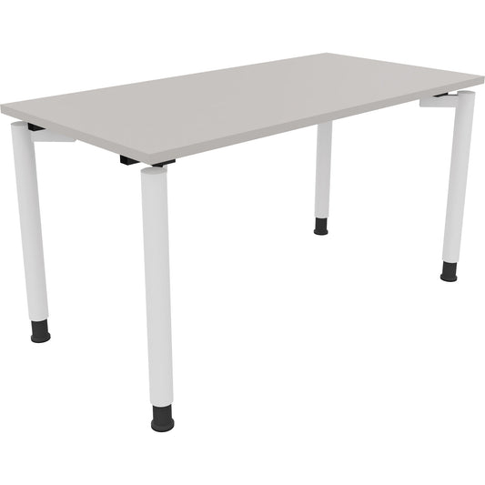 Schreibtisch all in one Maße: 1.400 x 680-820 x 700 mm (B x H x T) Holz lichtgrau