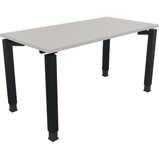 Schreibtisch all in one Maße: 1.400 x 680-820 x 700 mm (B x H x T) Holz lichtgrau